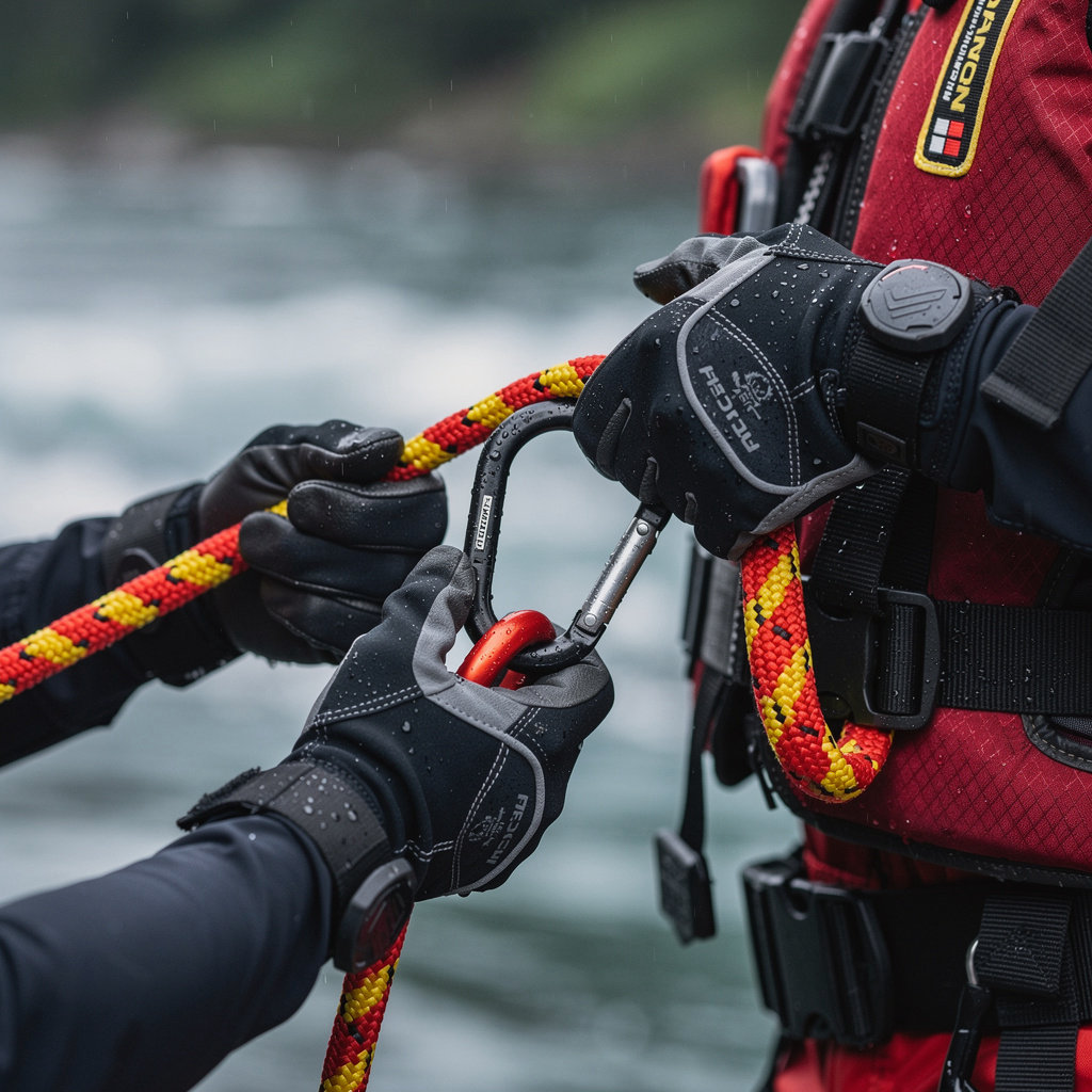 CAL FIRE Station 77 Del Dios swift water rescue team training in challenging river conditions